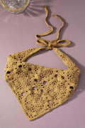 Brown Crochet Headscarf Bandana