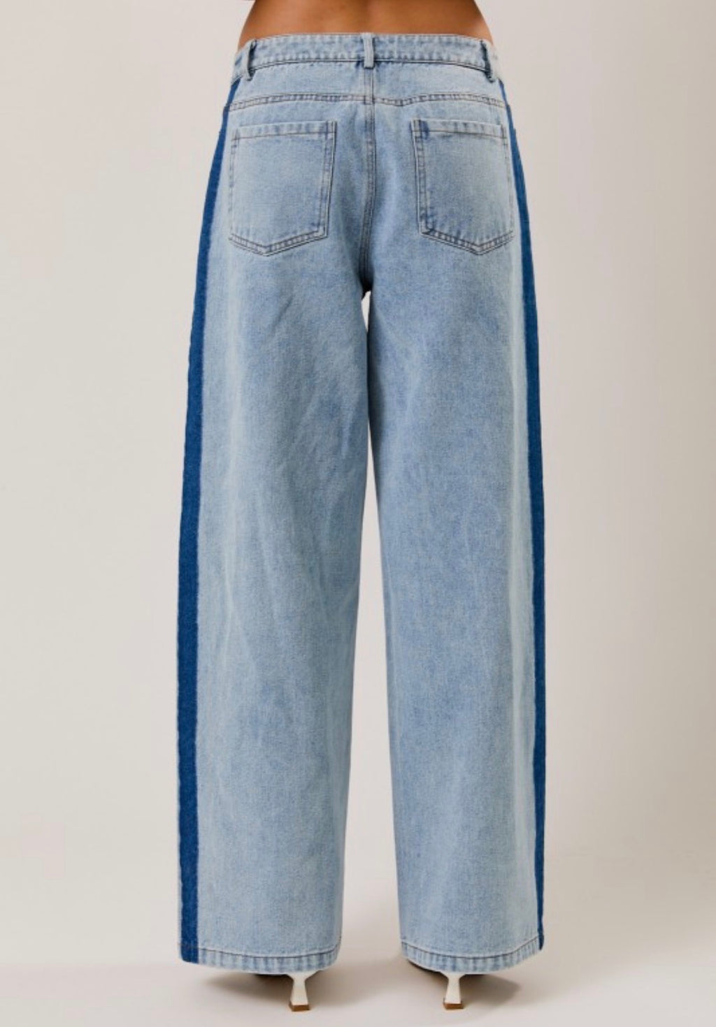 Side Stripe Low Rise Jeans
