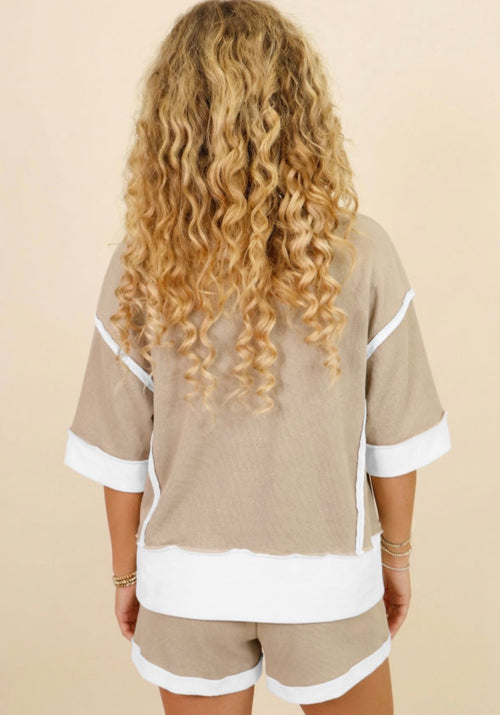 Beige + White Lounge Set