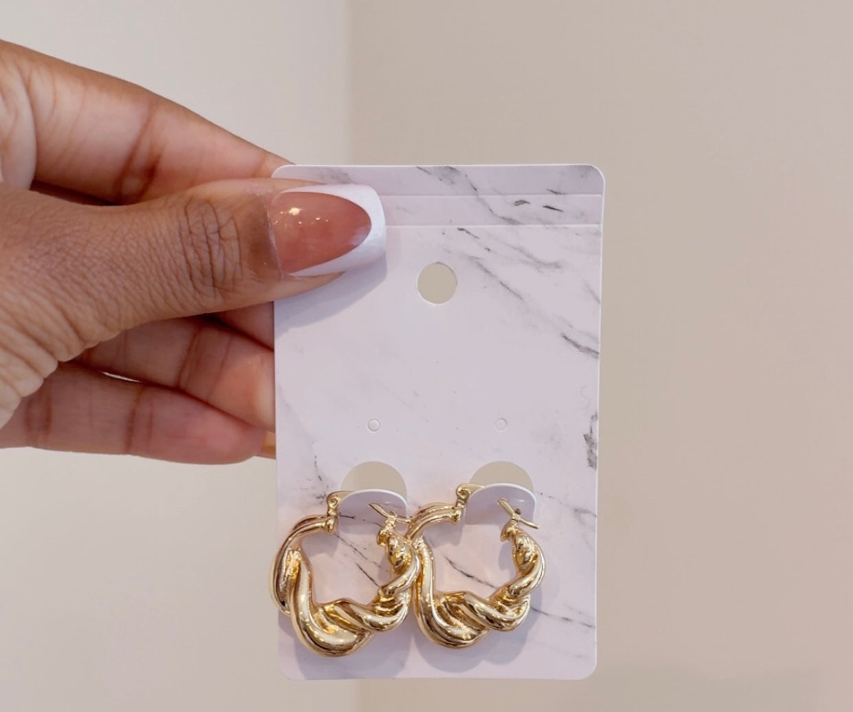Gold Scrunch Earrings
