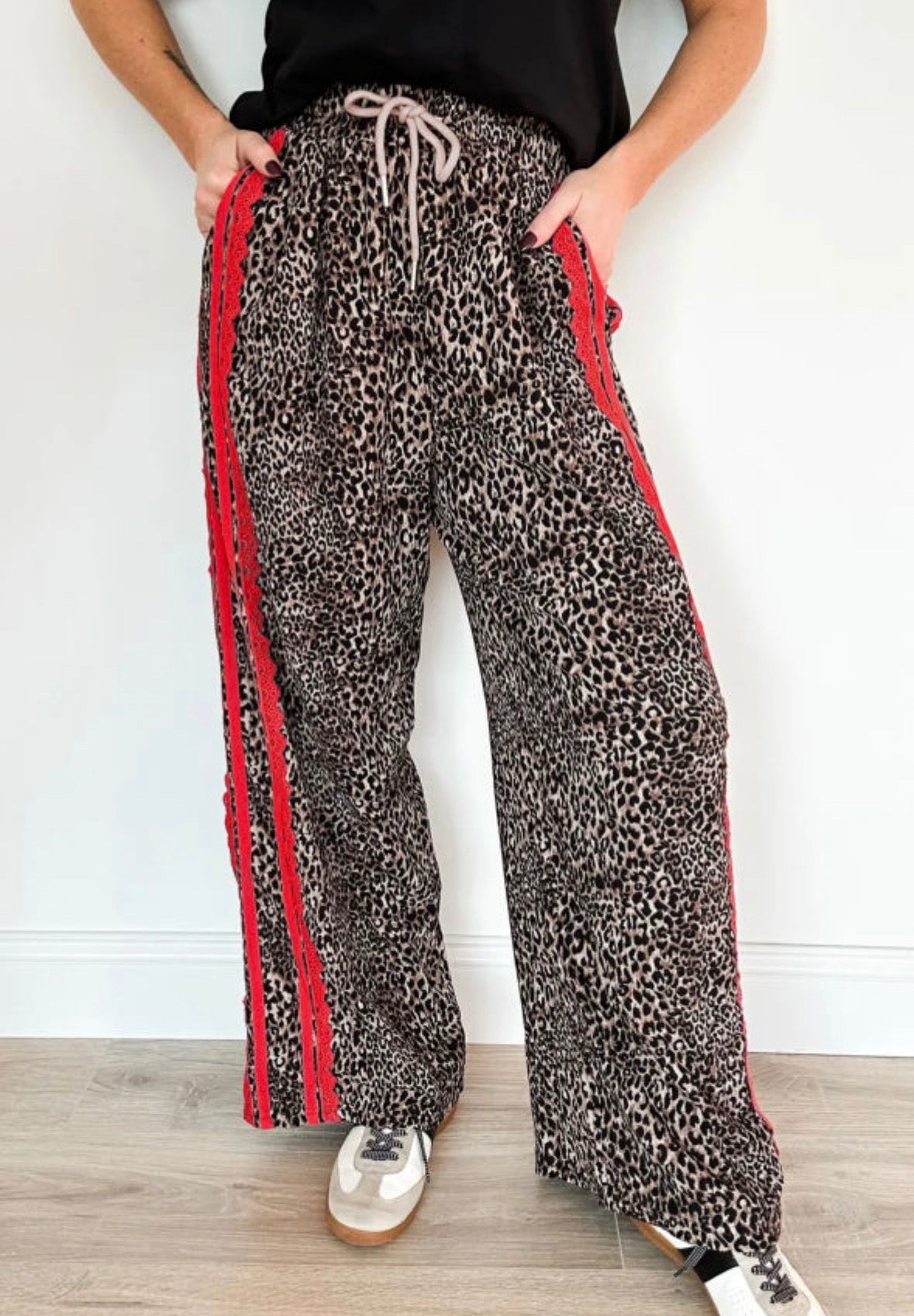 Wild Leopard Drawstring Pants