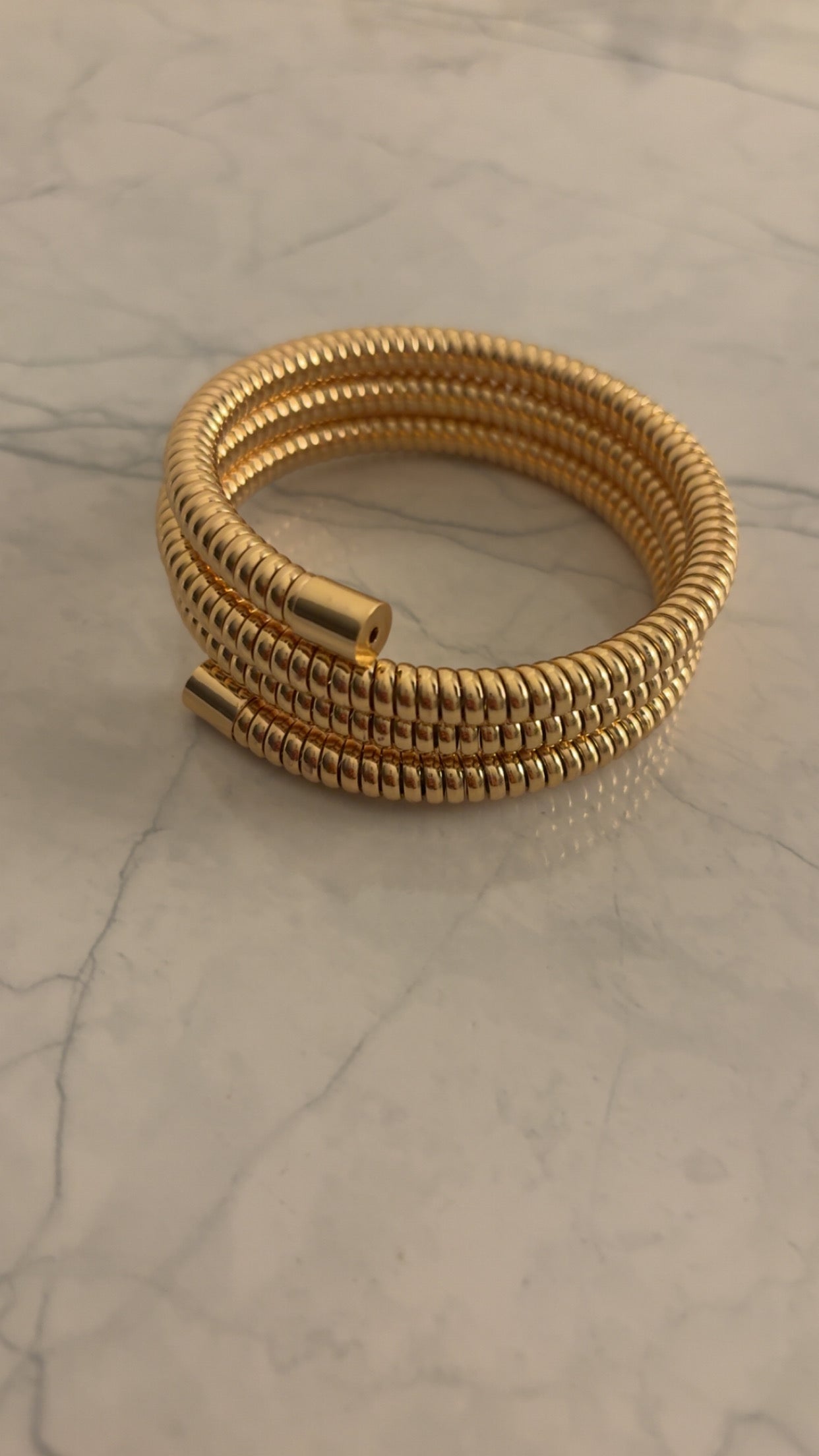 Stainless steel coil bangle