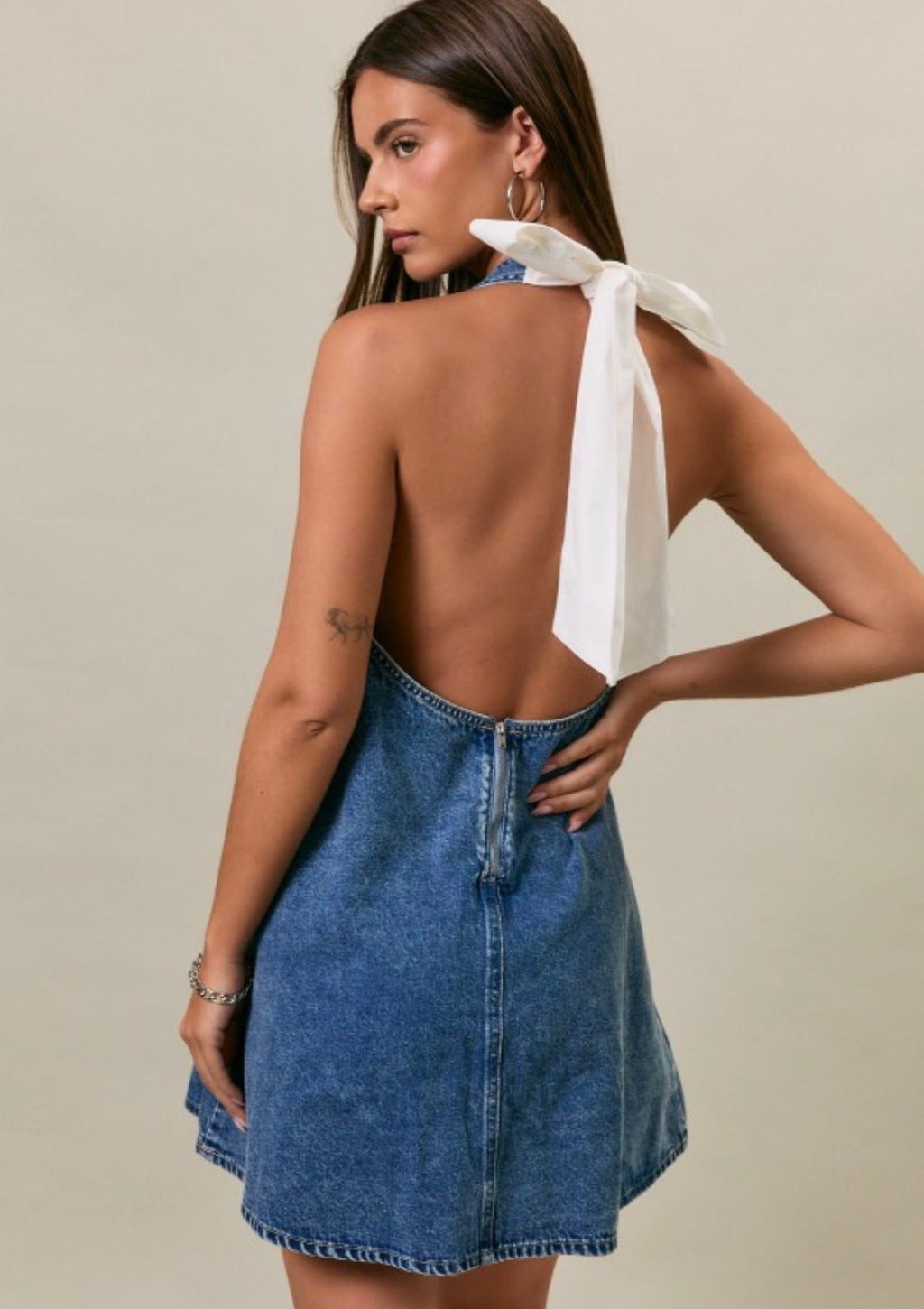 Halter Neck Sleeveless Dress