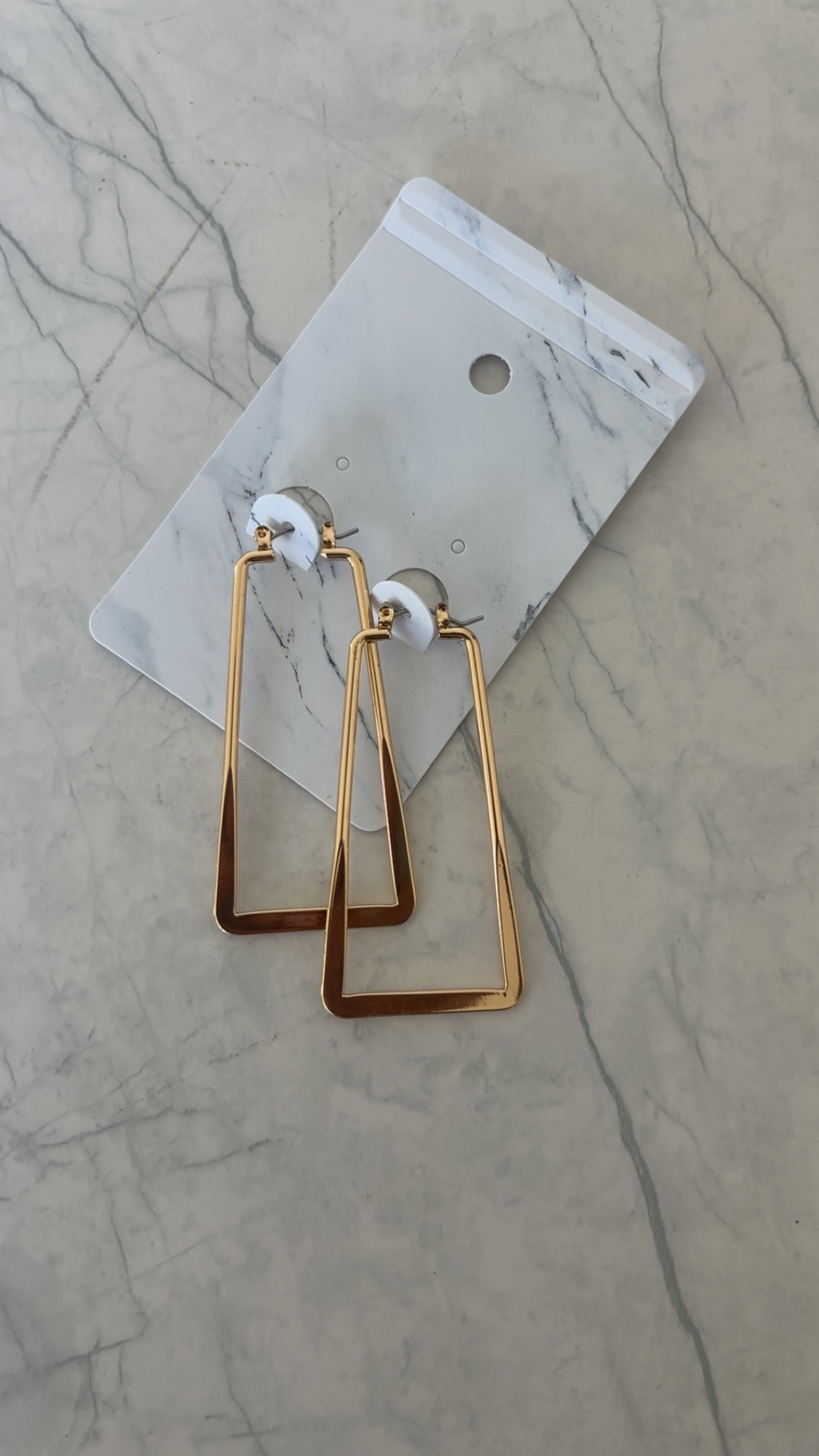 Trapezoid Hoop Earrings