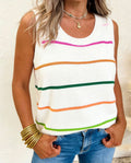 Multi Color Stripe Knit Top