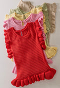 Ruffle Sweater Knit Top