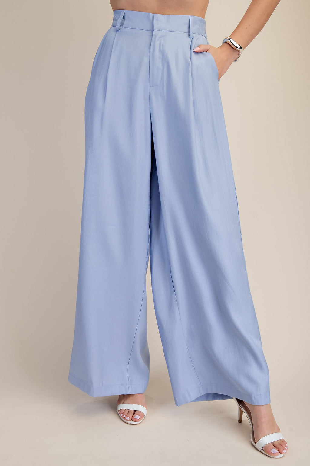 High Waist Tailored Wide Pants