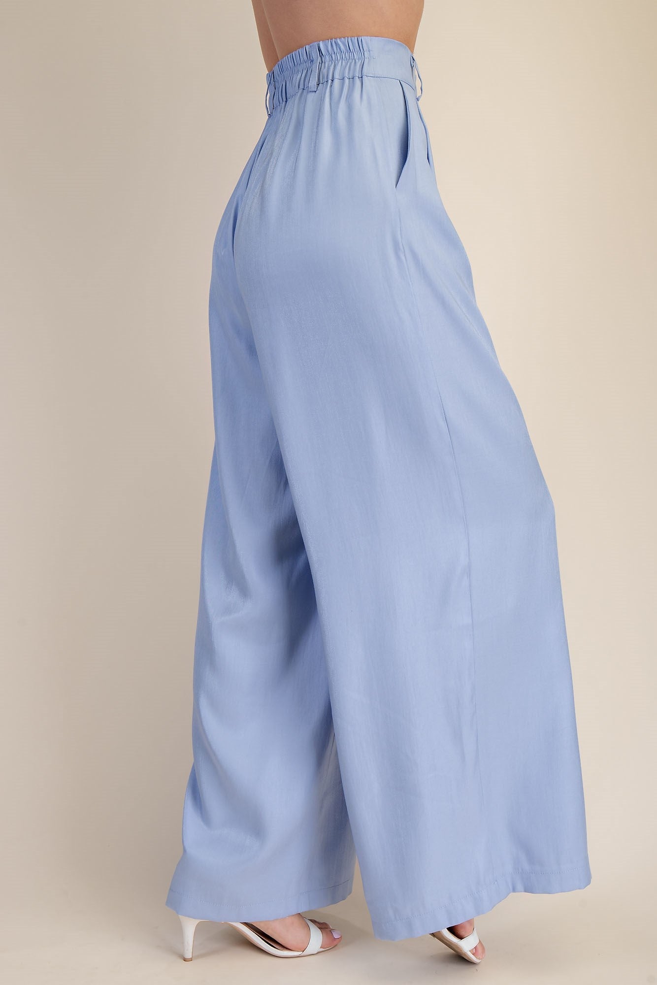 High Waist Tailored Wide Pants