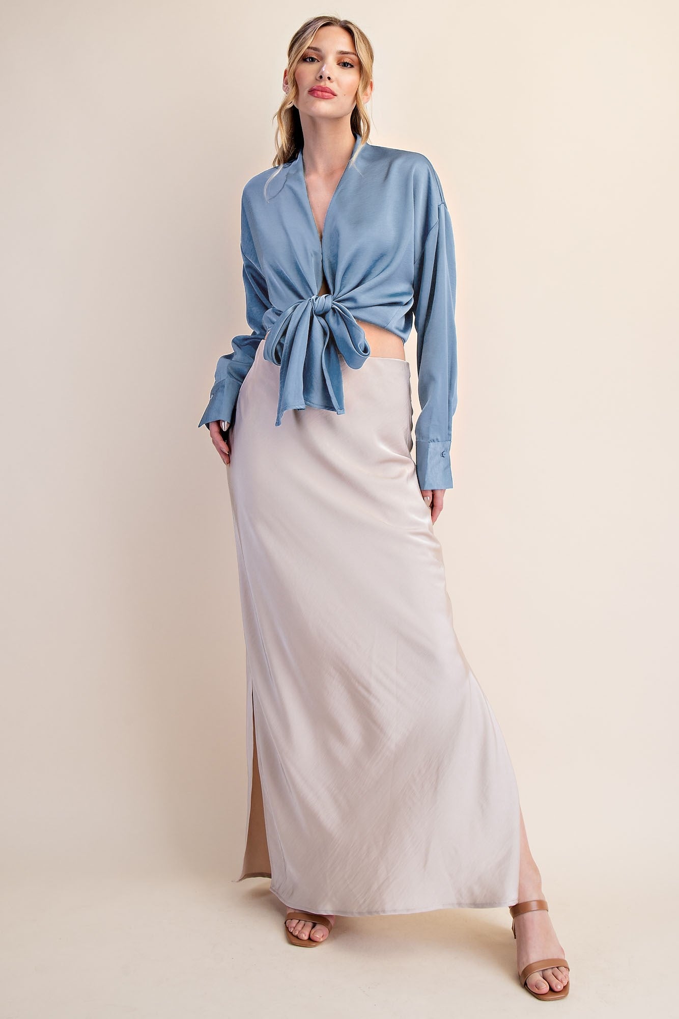 2-Way Tie Front or Back Blouse