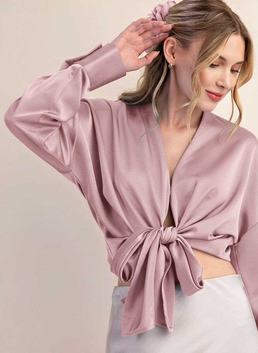 2-Way Tie Front or Back Blouse