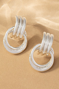 Intertwined Hoop Door Knocker Earrings
