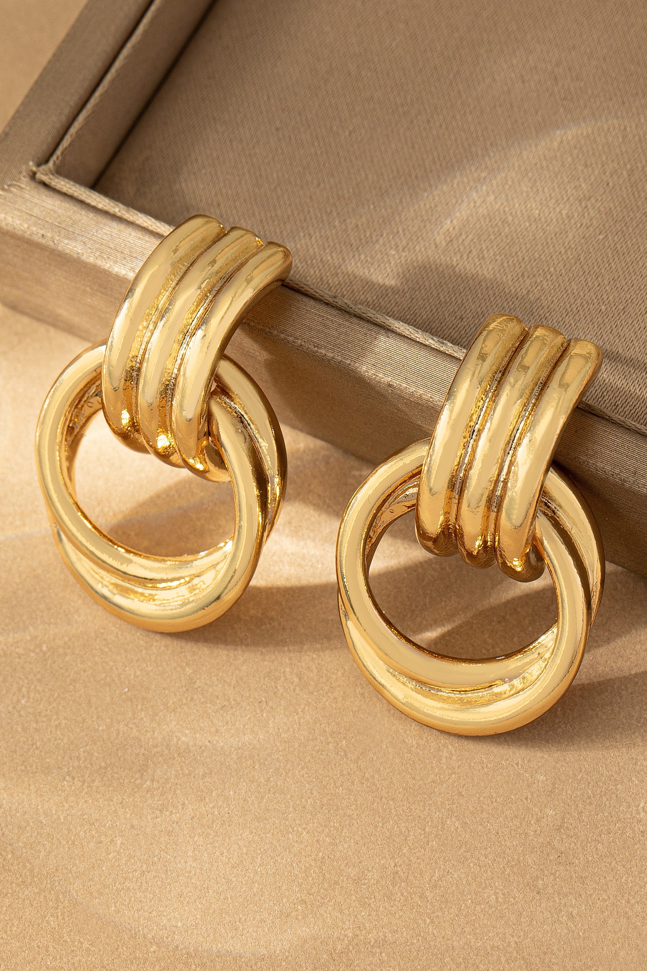 Intertwined Hoop Door Knocker Earrings