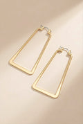Trapezoid Hoop Earrings With Flat Bottom