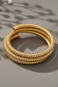 Stainless Steel Flexible Chunky Coil Bangle