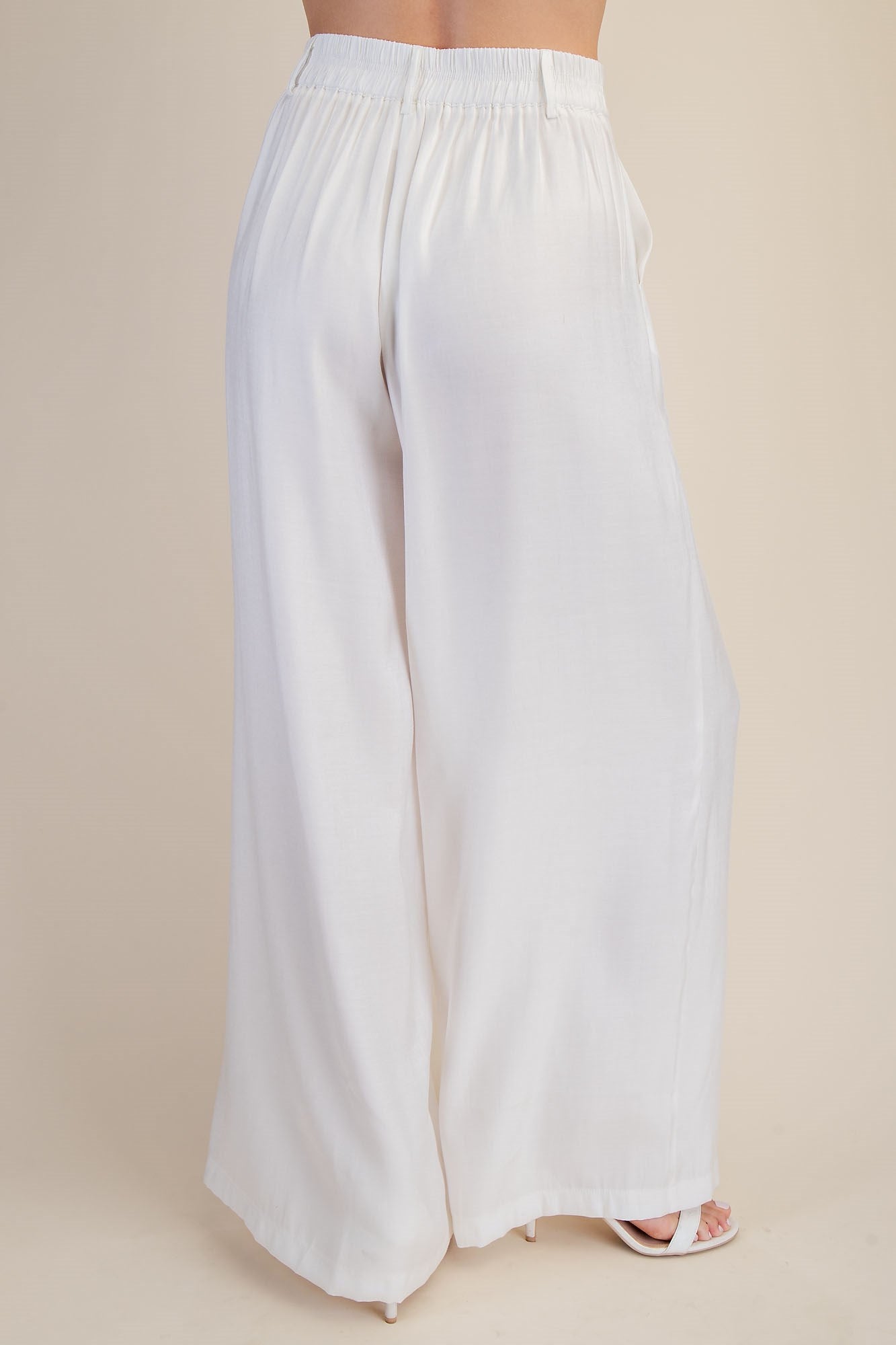 High Waist Tailored Wide Pants